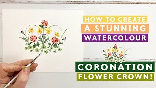 How To Create A Stunning Coronation Watercolour Flower Crown!