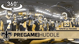 360° View of Drew Brees, Saints Pregame Huddle - Week 1 vs Texans | New Orleans Saints