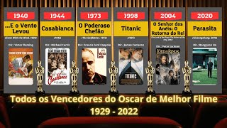 Todos os Vencedores do OSCAR de Melhor Filme | 1929 - 2022