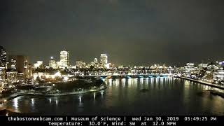Snow squalls blast Boston Timelapse