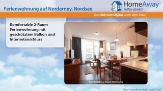 Norderney: Komfortable 2-Raum Ferienwohnung mit geschütztem Balkon und - FeWo-direkt.de Video