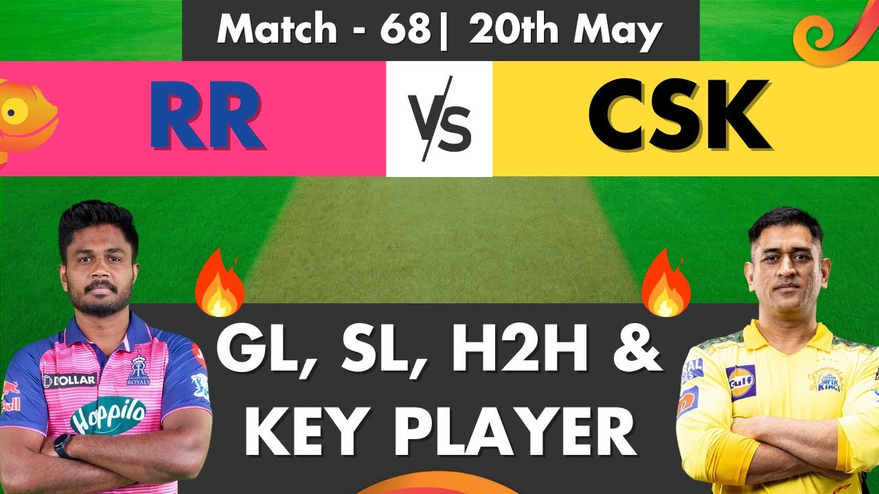 RR Vs CSK Dream11 Prediction, Match - 68, 20th May | Indian T20 League ...