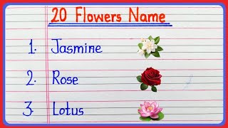 20 Flowers name in english || Phoolon ke naam || 20 फूलों के नाम || Flowers name || 20 Flower name