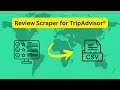 How to scrape Tripadvisor Reviews and export to CSV in 2026