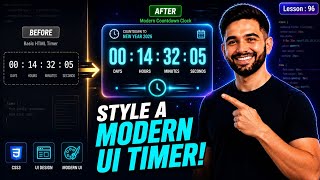 How to Style a Modern Countdown Clock with CSS | UI Design Tutorial