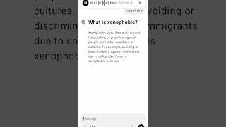 What is xenophobic?