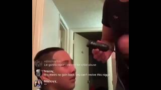 Older brother gives little brother WORST haircut EVER! RUINS hairline