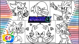 Sonic 4 All Characters / coloring Sonic characters / Sonic the Hedgehog 3 #sonic3movie #sonic3