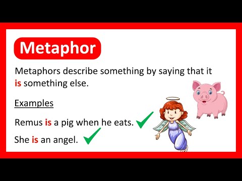 What is a metaphor example in a sentence?