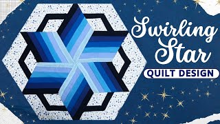 How To Make Swirling Star Quilt Design| Cushion Cover Design | #patchwork #quilting #quilt #sewing