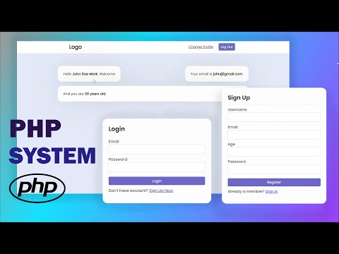 Creative Login and Registration form In HTML, CSS & PHP - Simple PHP System step by step tutorial.