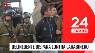 Delincuente amenazó y disparó contra carabineros | 24 Horas TVN Chile
