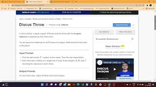 Codechef Long Challenge Discus Throw Problem Code: DISCUS