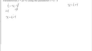 8-3 Parameterizing Rectangular Equations