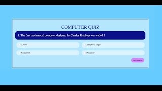 Quiz Application in JS - Part 1/2 | JavaScript Tutorials | Web Development Tutorials