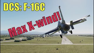 DCS F-16C Maximum Crosswind!