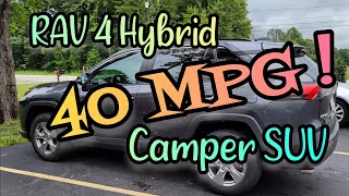 40 MPG Camping SUV Rav4 Hybrid Please 👍 Stealth Camping Dream! #rav4 #rav4camping #cheaptravel