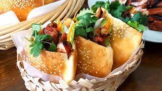 Vietnamese Hollow Donut BBQ Chicken Banh-Mi