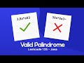 Valid Palindrome - Leetcode 125 - Java