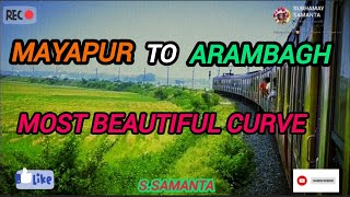 Mayapur To Arambagh Most Beautiful Curve|SUBHAMAY SAMANTA#train#viralvideo #arambagh#mayapur#nature