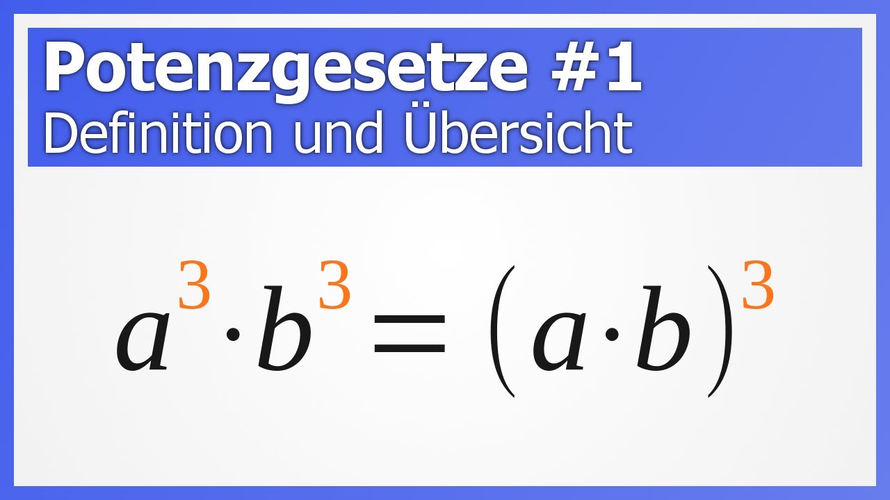 Potenzgesetze #1: Übersicht (aka Potenzregeln) | How To Mathe - YouTube