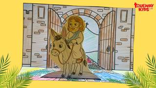 Palm Sunday Diorama Craft 🌿🐴 (Easy Pop-Up!) | FREE Template + Bible Lesson