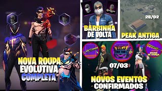 BARBINHA DE VOLTA!! NOVA ROUPA EVOLUTIVA COMPLETA, NOVOS EVENTOS CONFIRMADOS, NOVIDADES FREE FIRE