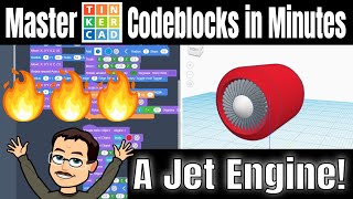 A Tinkercad Turbine Jet Engine | Master Codeblocks in Minutes #PLTW