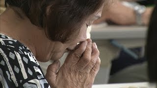 豪雨から1カ月…犠牲者に黙祷　　倉敷市・真備町