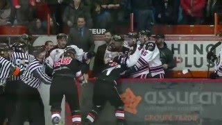 Mêlée en Fin de Match Sorel-Tracy vs Thetford Mines Match #3 Quart de Finale18-03-16