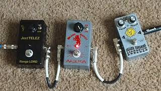 Rangemaster Comparison | Analogman Jext Telez Acid Fuzz | Beano Boost Range Lord Yellow Sunshine