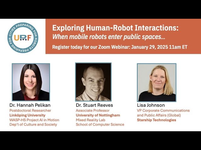 Exploring Human Robot Interaction Webinar Recording And Highlights