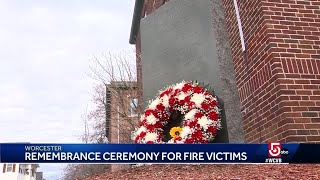Remembrance ceremony held for fire victims in Worcester