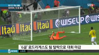 [월드컵] 네이마르, 척추 골절 부상...생애 첫 월드컵 마감 (SBS8뉴스|2014.7.5)
