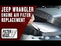 How to Replace Engine Air Filter 2007-2011 Jeep Wrangler V6 3.8L