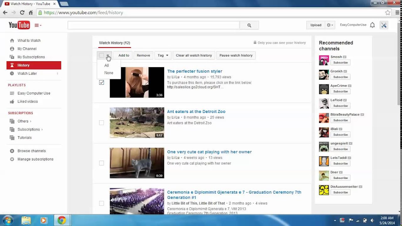 How To Delete Your Youtube Search History Youtube How To Delete Your Youtube Search History Youtube