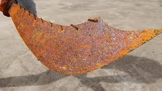 Giant Rusted Sword RESTORATION | Restore Big Old Rusted KNIFE