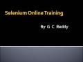 Selenium Online Training