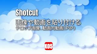 【Shotcut】画像や動画を貼り付ける【テロップ画像、動画内動画（PiP）】