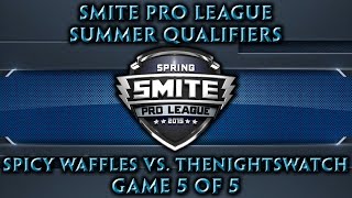 SPL Summer Qualifiers - Spicy Waffles vs. TheNightsWatch (Game 5 of 5)