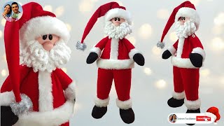 🔴Cómo Hacer a SANTA CLAUS En Fieltro 58 cm | FÁCIL con Arte en Tus Manos🎅