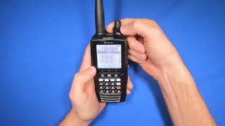 How to recall a stored frequency on the Yaesu Pro-X aviation radio (FTA-550)