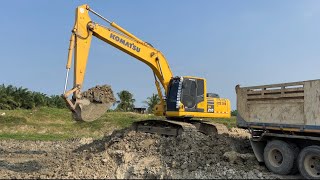 KOMATSU PC210-10M0  ขุดคลองระบายน้ำเมืองนครศรี แก้ปัญหาน้ำท่วม