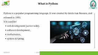 Ms R Pavithra | Introduction to python| Video lecture | AP | SNS Institutions | B Com IT