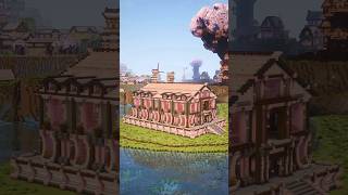 📚🌸A Peaceful Cherry Blossom Library - Minecraft 🌸📚 #shorts