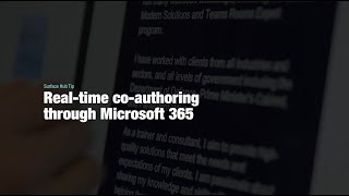 Real-time co-authoring through M365 | Surface Hub Tips \u0026 Tricks