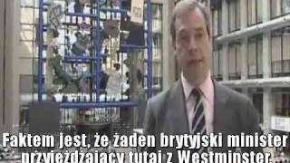 Nigel Farage - kilka zdań o Unii Europejskiej