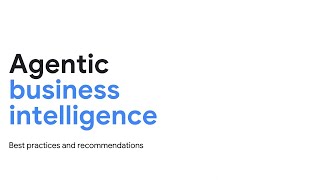 Agentic Business Intelligence done right