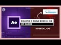 After Effects Technique | How to permanently clear media and disk space | 1 click tutorial