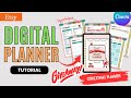 How To Create Digital Planner For Holiday In Canva With Hyperlinked Tabs!! | Giveaway